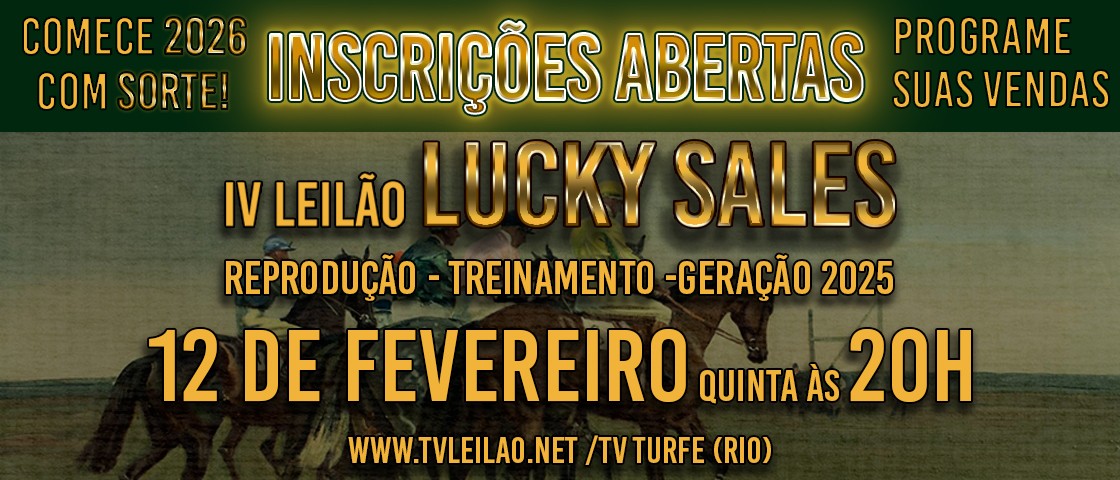 Slide LEILÃO LUCKY SALES 2026