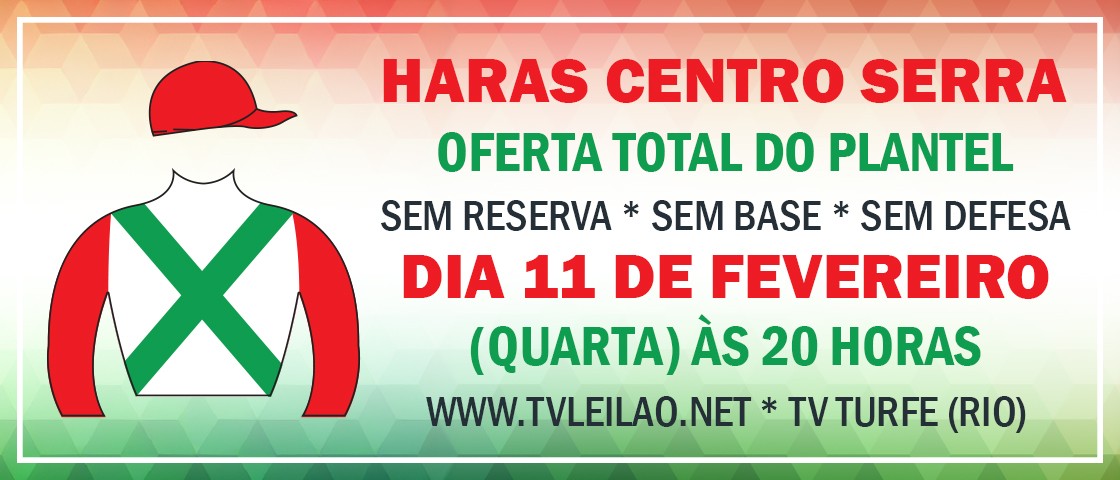 Slide LEILÃO HARAS CENTRO SERRA